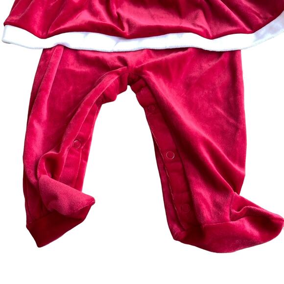 Vintage Simply Basic Infant Red Santa Coverall 3-6 M Baby Girl Christmas Outfit - Picture 5 of 12